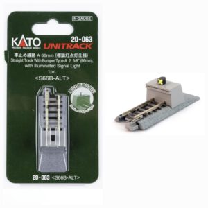 KATO 20-063 車止め線路A 66mm(標識灯点灯仕様)