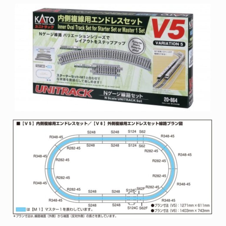 KATO 20-864 V5 内側複線路軌套裝- Khaho Store 咔好鐵道模型店