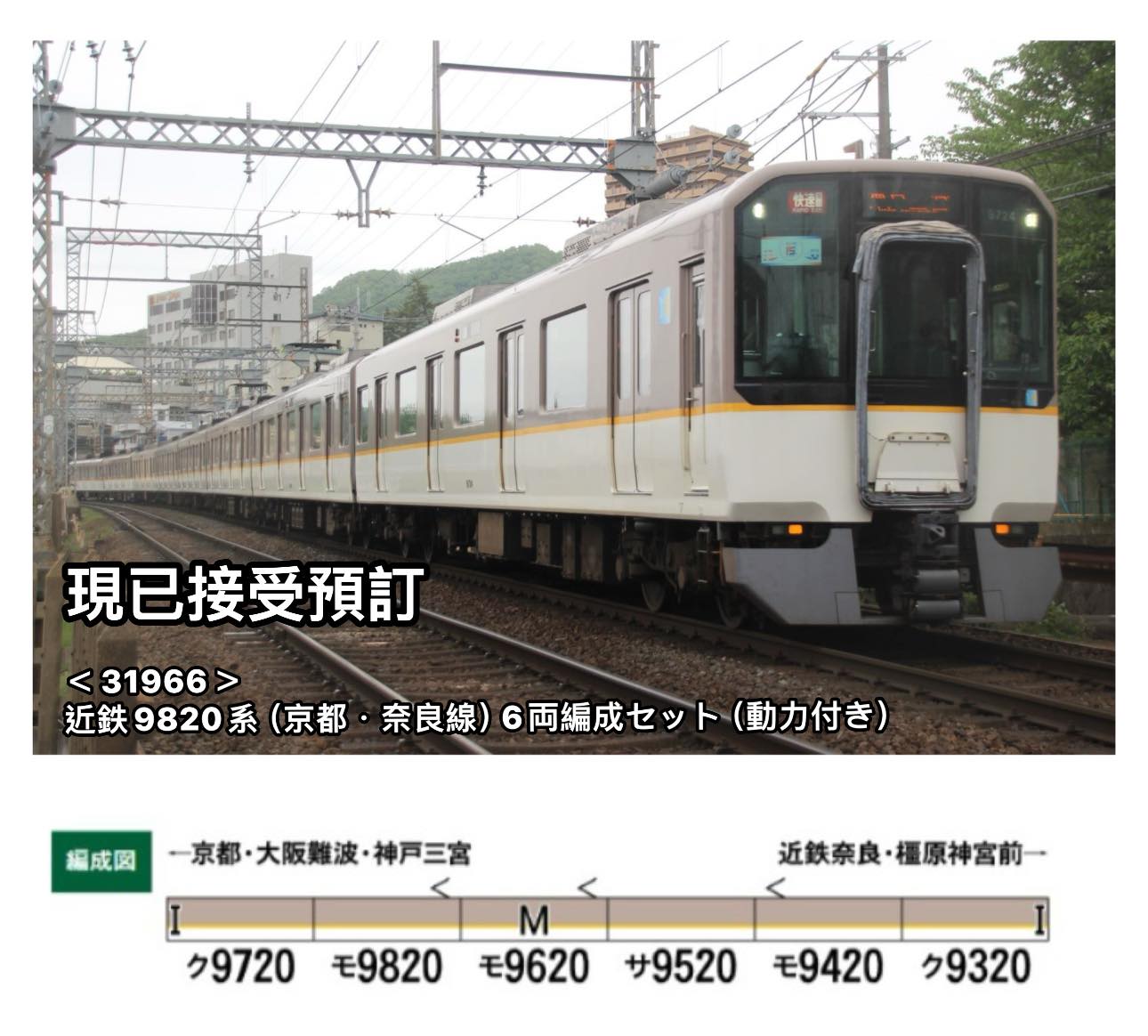 グリーンマックス 近鉄9820系 シリーズ21 6両編成セット 預訂Greenmax