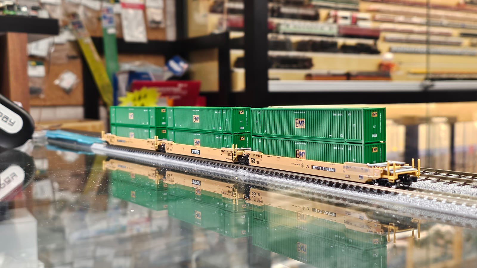 KATO 106-6187 Gunderson MAXI-IV Double Stack Car TTX 旧ロゴ #DTTX 732256 ...
