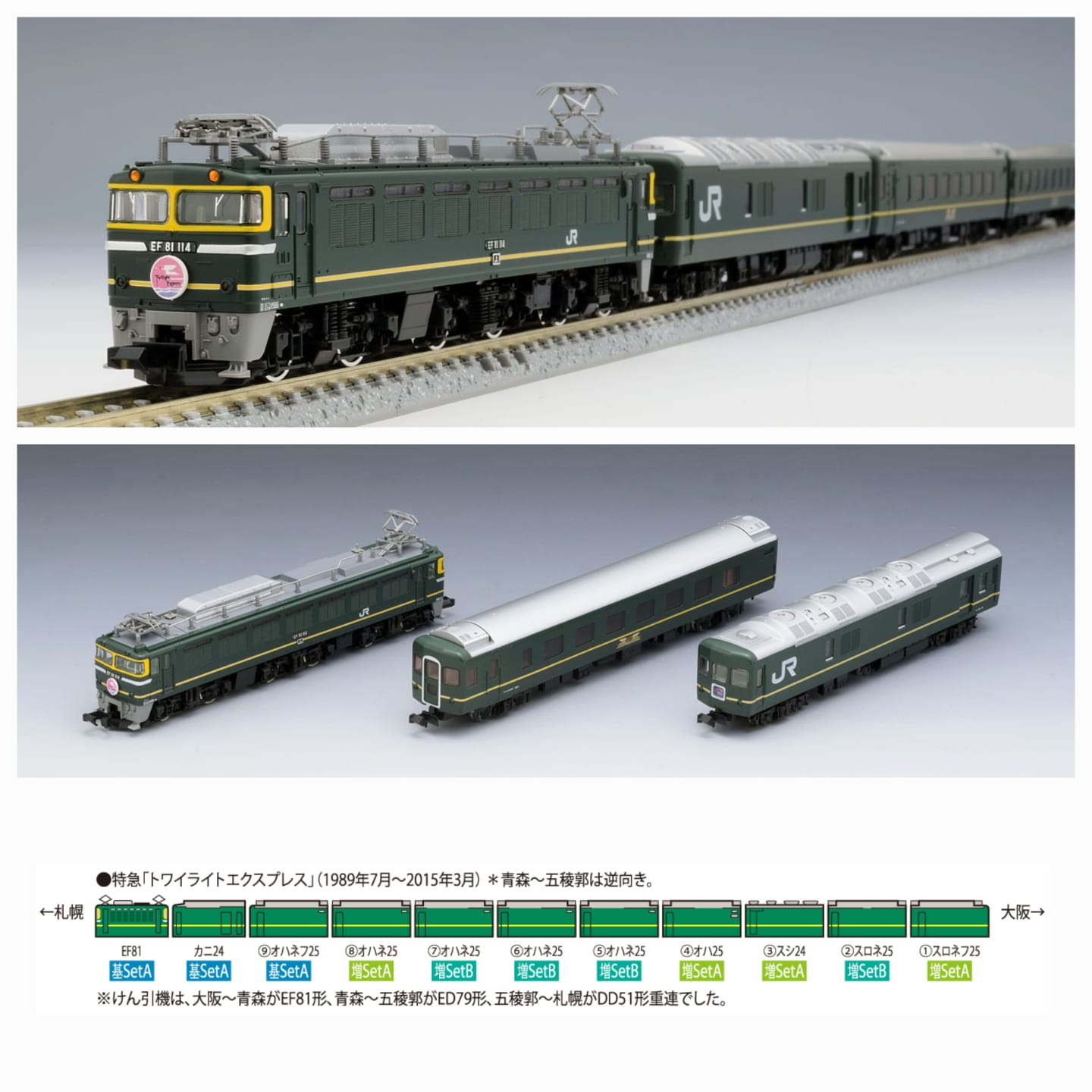 TOMIX 98359 EF81・24系Twilight Express 基本A(3両) - Khaho