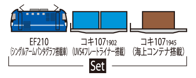 TOMIX 98394 JR EF210 (桃太郎) 貨櫃列車セット 6 TOMIX 98394