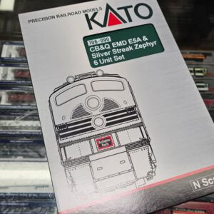 KATO 106-090 CB&Q E5A & Silver Streak Zephyr