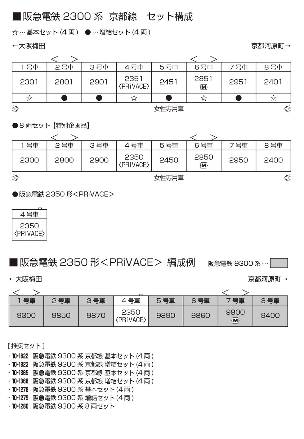 KATO 10-2033 特別企画品 阪急電鉄2300系 京都線 8両 (2300編成)