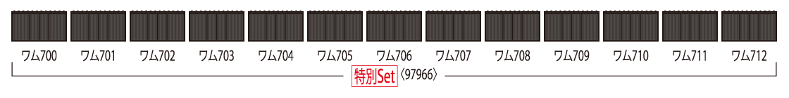 TOMIX 97966 三岐鉄道 ワム700形 13両セット ( 特別企画品 ) 4 TOMIX 97966 三岐鉄道 ワム700形 13両セット ( 特別企画品 )