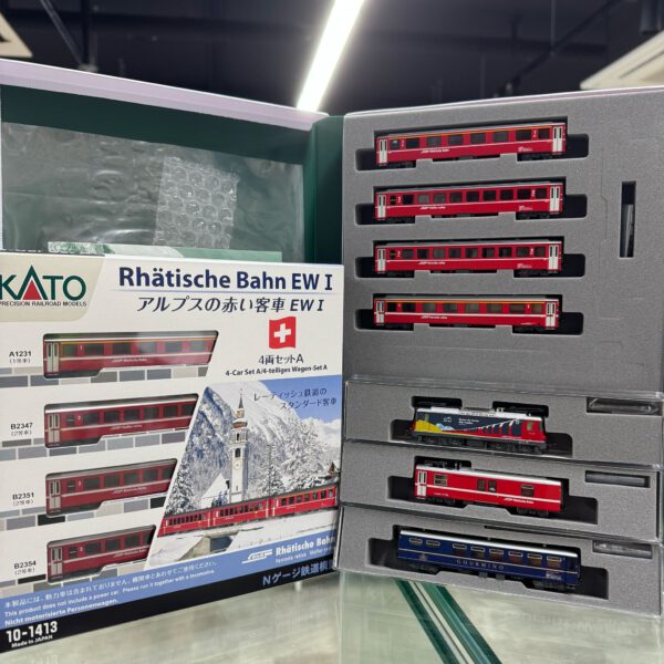 KATO Alpine Red Coach EW 1 / 機車連客車 不散賣