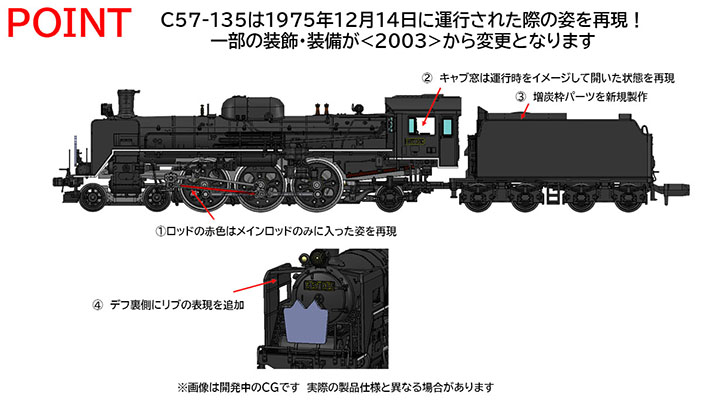 TOMIX 2012/98893 国鉄 さようならSL C57形蒸気機関車(135号機)/ 室蘭本線225列車(さようならSL)セット 12 TOMIX 2012/98893 国鉄 さようならSL C57形蒸気機関車(135号機)/ 室蘭本線225列車(さようならSL)セット