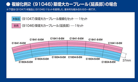 TOMIX 91047 築堤彎道軌道複線化套裝