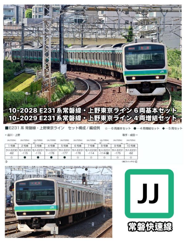 預訂 KATO 10-2028 10-2029 E231系 常磐線・上野東京ライン