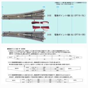 KATO EP718-15 電動道岔6番 20-202(左)/20-203(右)