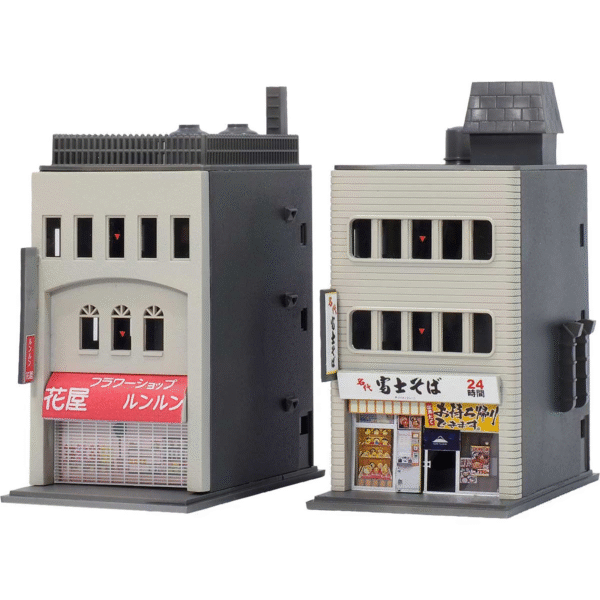 GREENMAX 2651 着色済み 商業ビル3F 麺街道系列(富士そば) 建築物模型