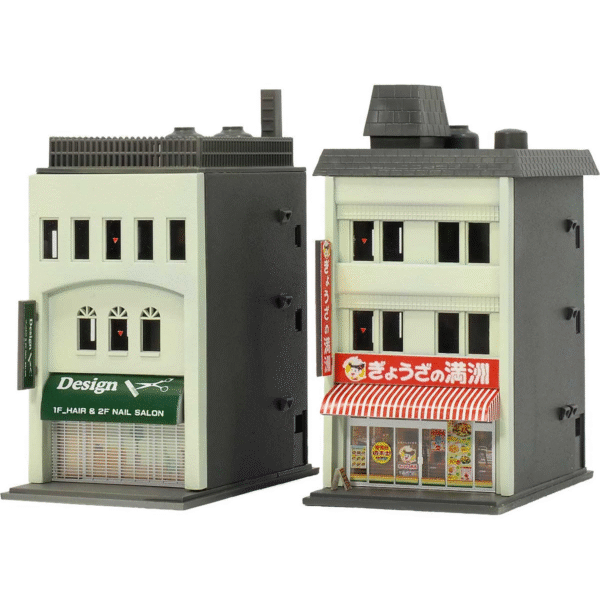 GREENMAX 2652 着色済み 商業ビル3F 麺街道系列(ぎょうざの満洲) 建築物模型