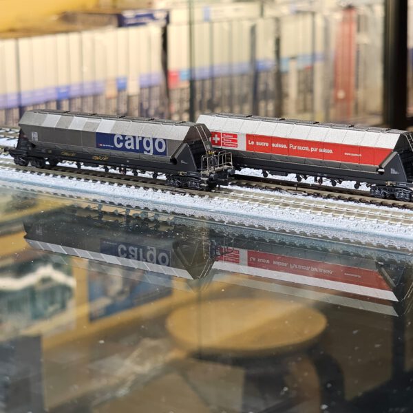 HOBBYTRAIN H23479 Gauge N Set of 2 silo wagons Taggnpps of the SBB Cargo, era VI, aged