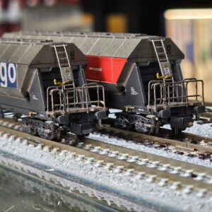 HOBBYTRAIN H23479 Gauge N Set of 2 silo wagons Taggnpps of the SBB Cargo, era VI, aged 6 HOBBYTRAIN H23479 Gauge N Set of 2 silo wagons Taggnpps of the SBB Cargo, era VI, aged