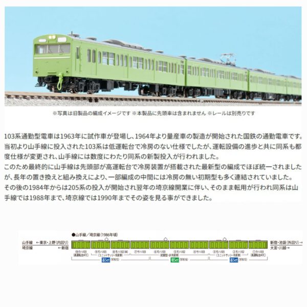 預訂 TOMIX 97615 97616 国鉄103系 山手線 10節 高運転台ATC車/初期型非冷房車