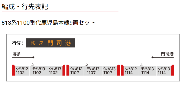 ポポンデッタ POPONDETTA 6062 813系1100番代 鹿児島本線9両セット