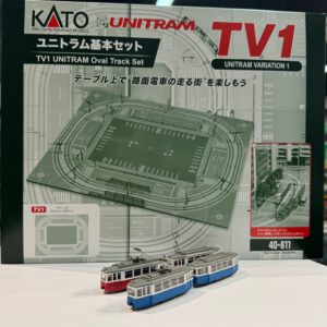 觀塘店 限定 KATO TV1 路面電車軌 連 MyTram Classic 路面電車2 台 ( 紅 / 藍 ) -  註:(另購 控制器 x2 )