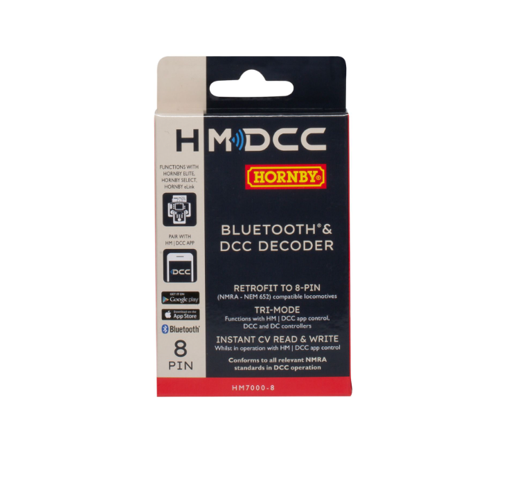 HORNBY R7335 HM7000-8: Bluetooth® & DCC Decoder (8-pin) 1 HORNBY R7335 HM7000-8: Bluetooth® & DCC Decoder (8-pin)
