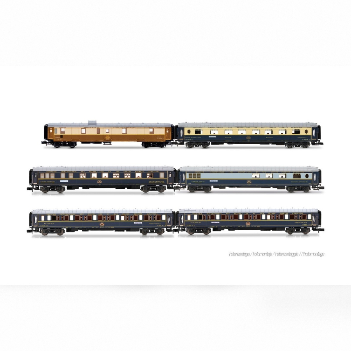 <新品預訂>ARNOLD HN4522 Intraflug/CIWL, "50 years of Nostalgie-Istanbul-Orient-Express", 1976 6輛 1 ARNOLD HN4522 Intraflug/CIWL, "50 years of Nostalgie-Istanbul-Orient-Express", 1976 6輛