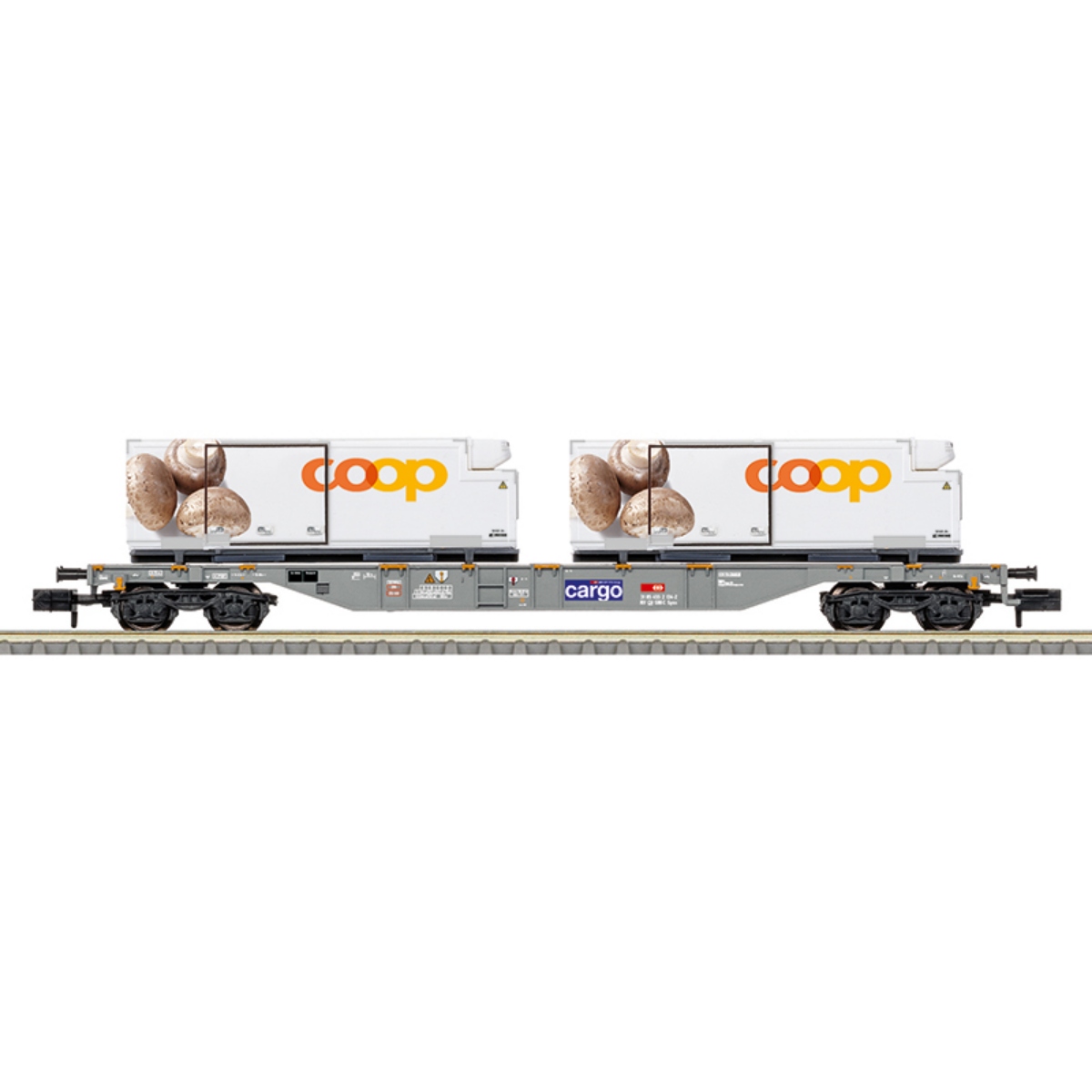 <新品預訂>MINITRIX 15496 N “coop®” Container Transport Car "蘑菇" 1 MINITRIX 15496 N “coop®” Container Transport Car "蘑菇"