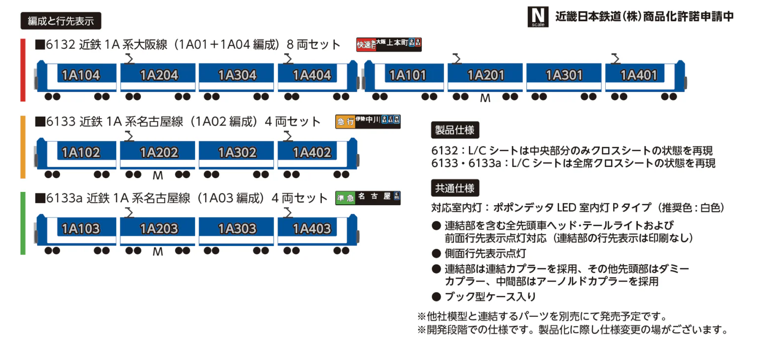 <新品預訂> POPONDETTA 近鉄1A系