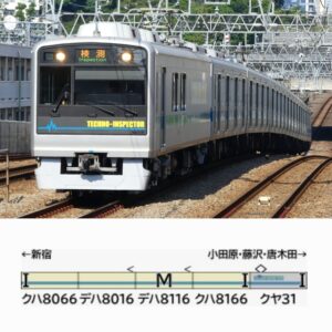 GREENMAX 32188 小田急8000形（8066編成）＋クヤ31形檢測車 5両