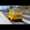 Rivarossi HR9005 HO FS, Draisina Fiat 500 with rectangular grill, yellow livery