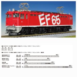 KATO 1-307A (HO)EF65 1118 (RAINBOW)