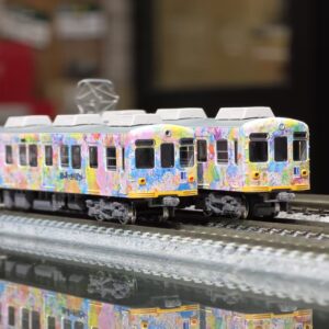 GREENMAX 50843 高松琴平電気鉄道1200形（絵の具であそぼう!10周年記念塗裝）2両