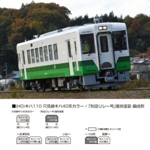 <新品預訂>KATO 1-615-2 (HO)キハ110 只見線キハ40系カラー(M) 【特別企画品】