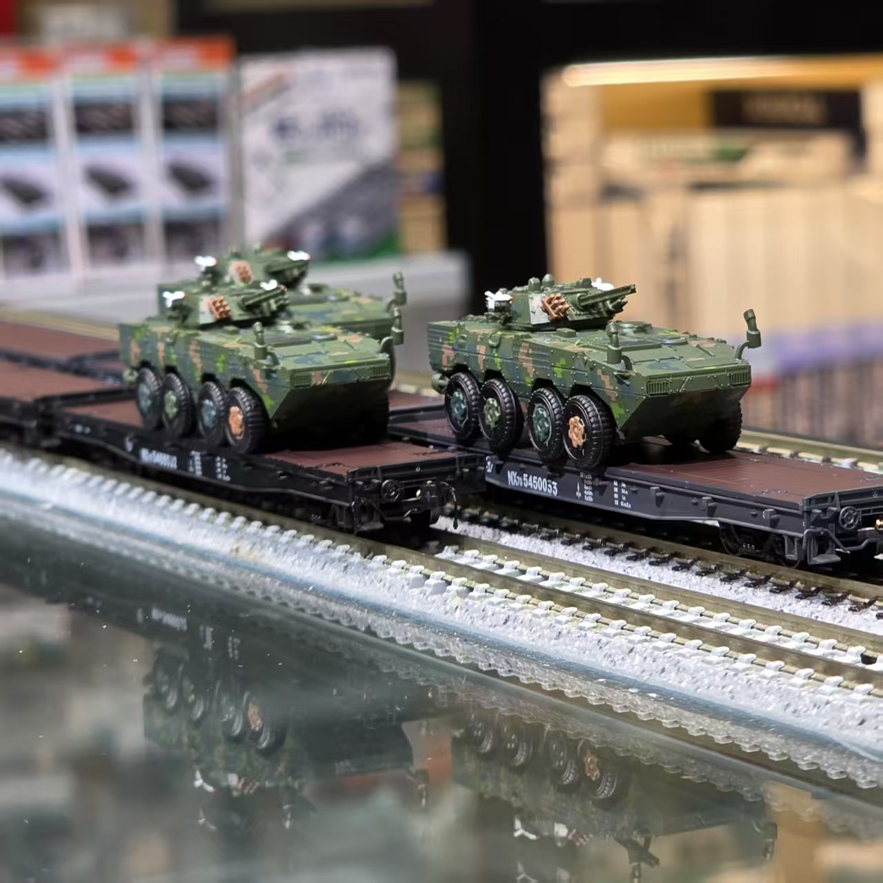 N比例中國軍用列車套裝 長鳴 N NX70 多用途平車 配 MINICITY 戰車