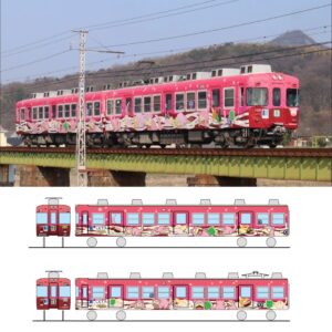 <新品預訂>高松琴平電気鉄道1100形 ヤドンの電車「うどん県×ヤドン号」2両