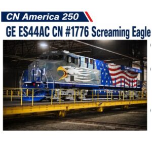 <新品預訂>KATO 176-1776 GE ES44AC CN #1776 Screaming Eagle [America 250 記念塗装機]