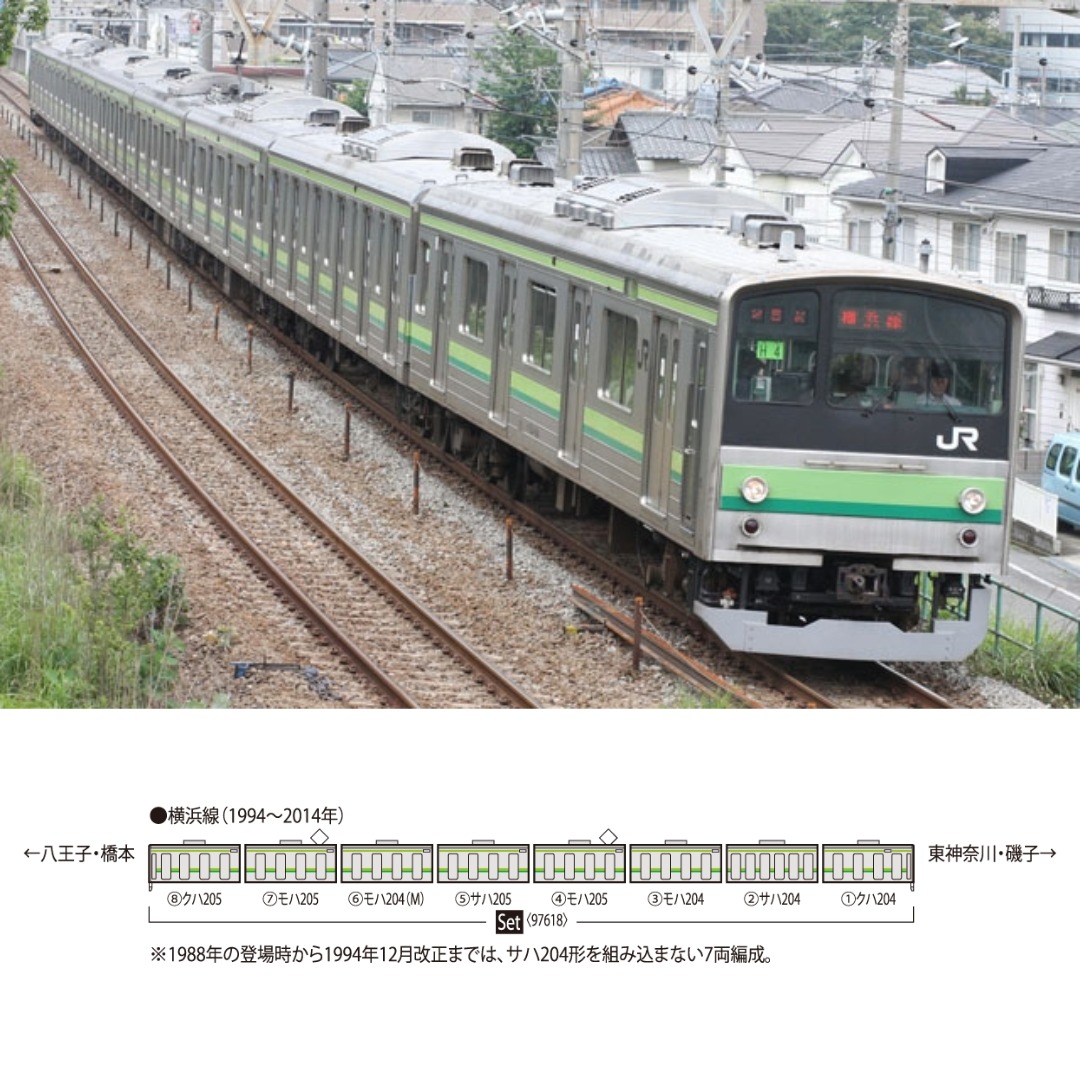 TOMIX 97618 JR 205系通勤電車（横浜線・新製車）8輛- Khaho Store 咔