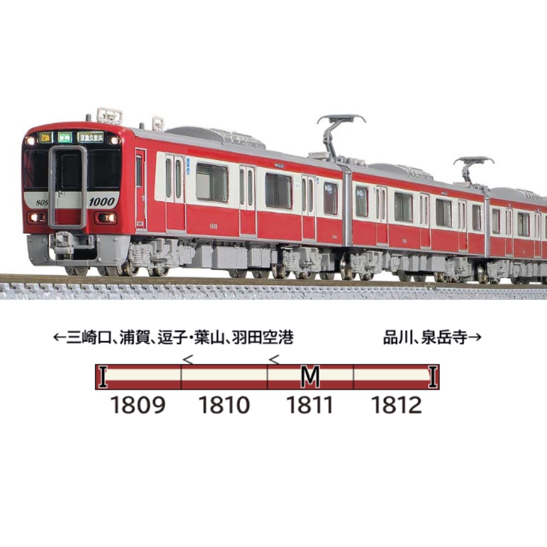 GREENMAX 31986 31987 京急新1000形1800番台（1809編組）8輛- Khaho